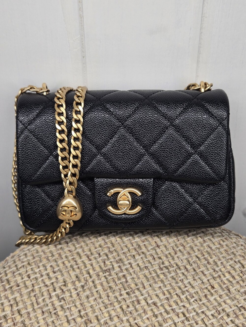 Mini Caviar Sweetheart Bag
